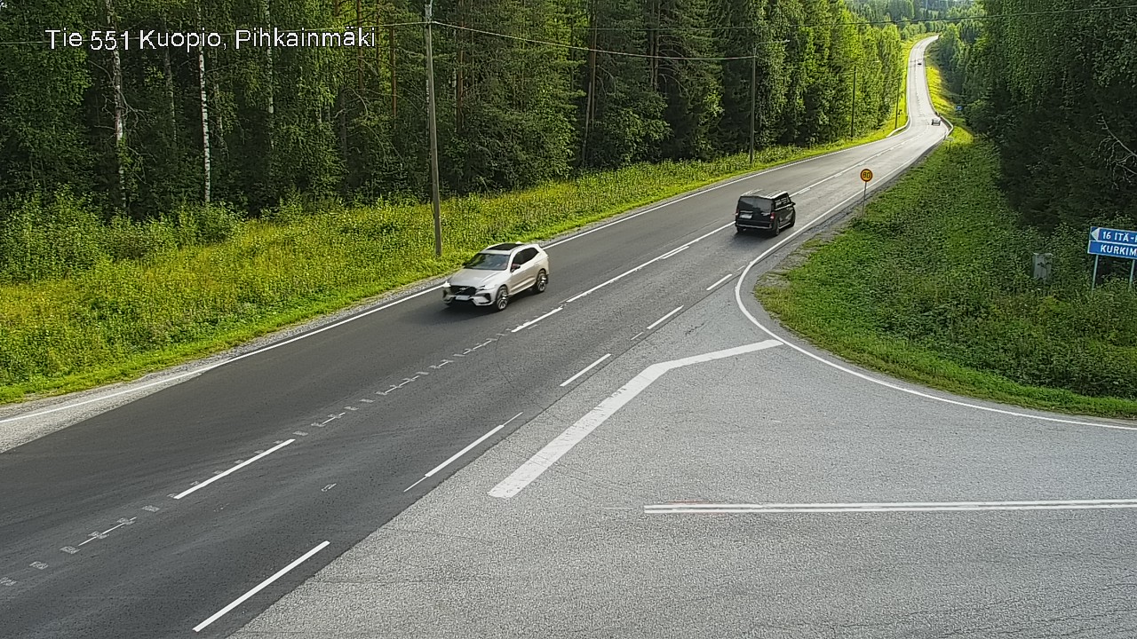 Weather Camera Image Väg 551 Kuopio, Pihkainmäki, Kuopio, Pohjois-Savo