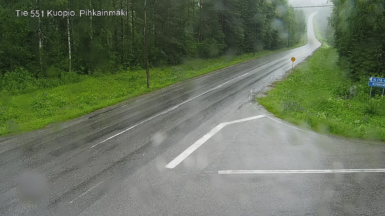 Weather Camera Image Väg 551 Kuopio, Pihkainmäki, Kuopio, Pohjois-Savo
