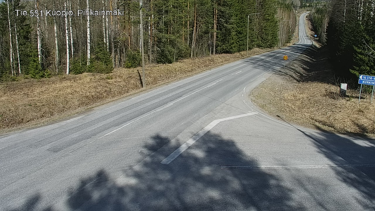 Weather Camera Image Väg 551 Kuopio, Pihkainmäki, Kuopio, Pohjois-Savo