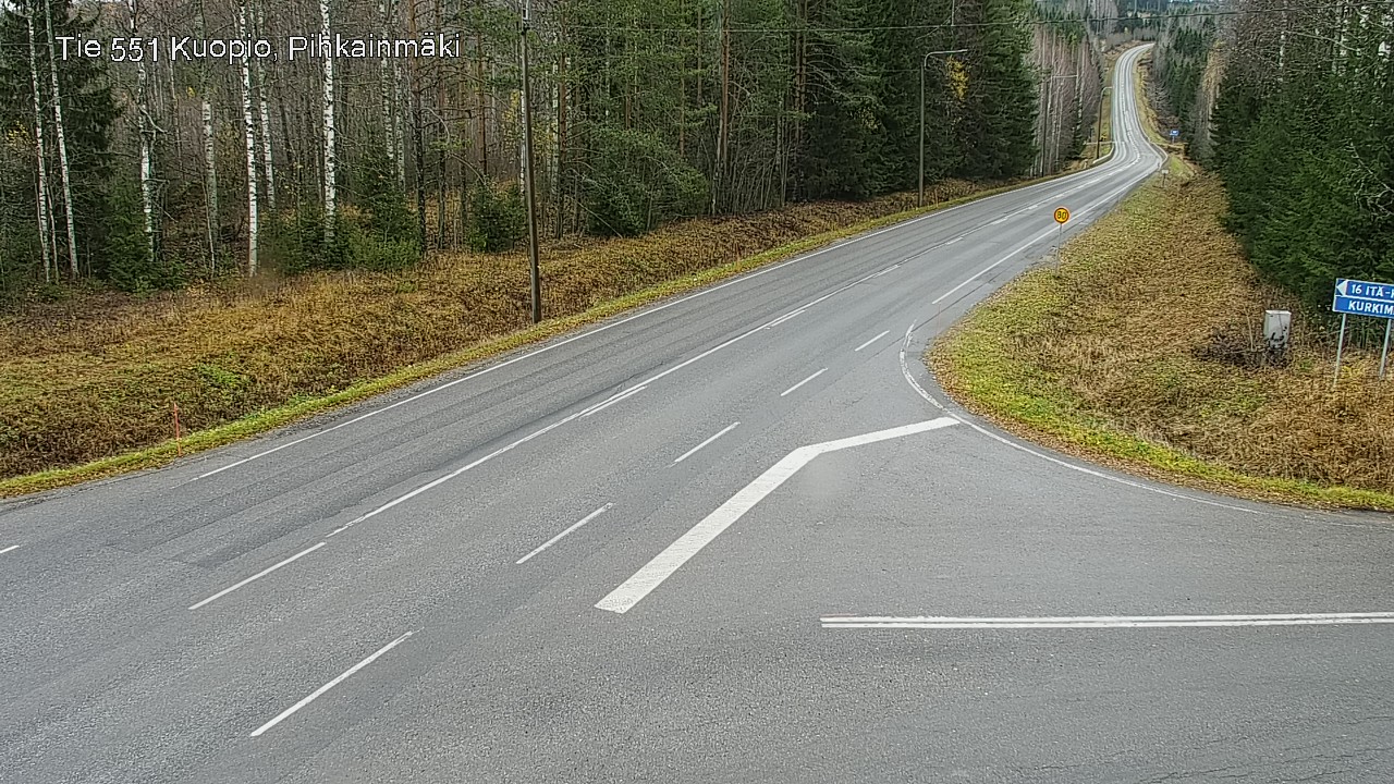 Weather Camera Image Väg 551 Kuopio, Pihkainmäki, Kuopio, Pohjois-Savo