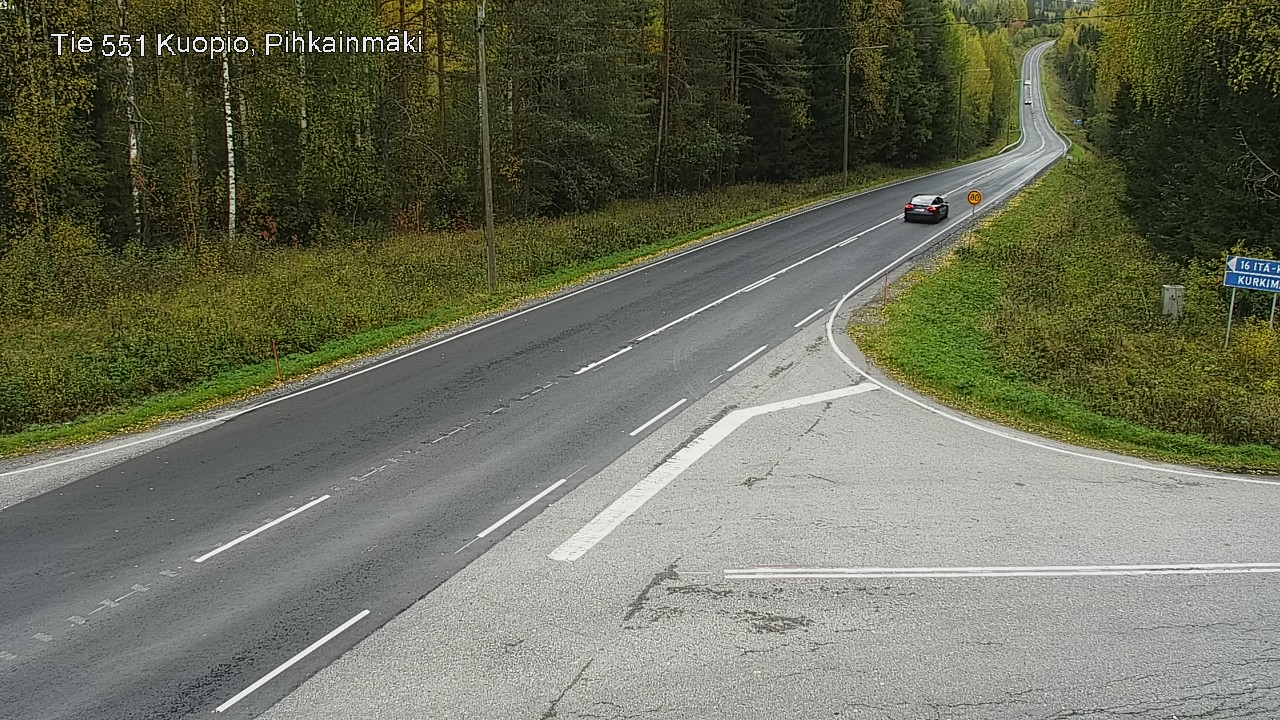 Weather Camera Image Road 551 Kuopio, Pihkainmäki, Kuopio, Pohjois-Savo