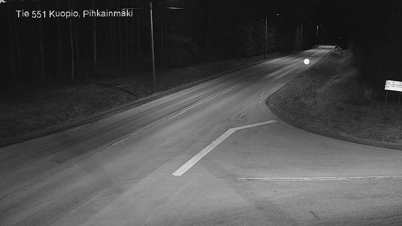 Weather Camera Image Väg 551 Kuopio, Pihkainmäki, Kuopio, Pohjois-Savo