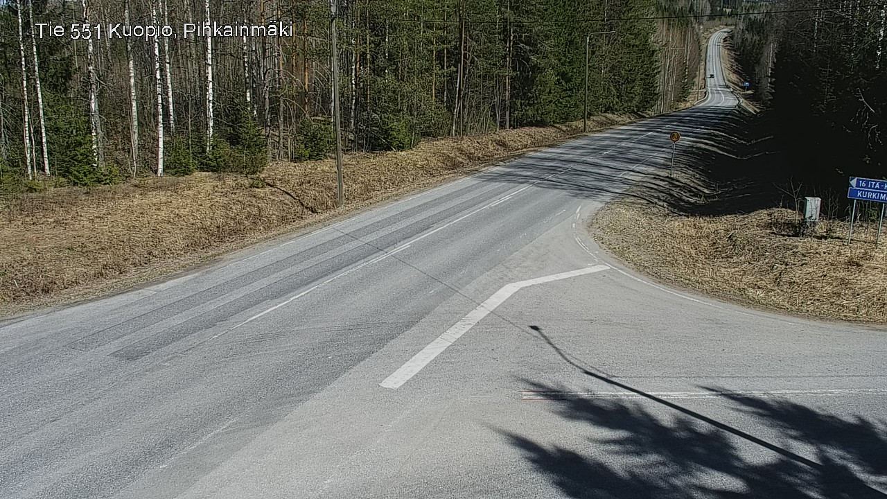 Weather Camera Image Väg 551 Kuopio, Pihkainmäki, Kuopio, Pohjois-Savo