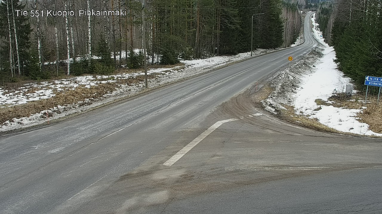 Weather Camera Image Road 551 Kuopio, Pihkainmäki, Kuopio, Pohjois-Savo
