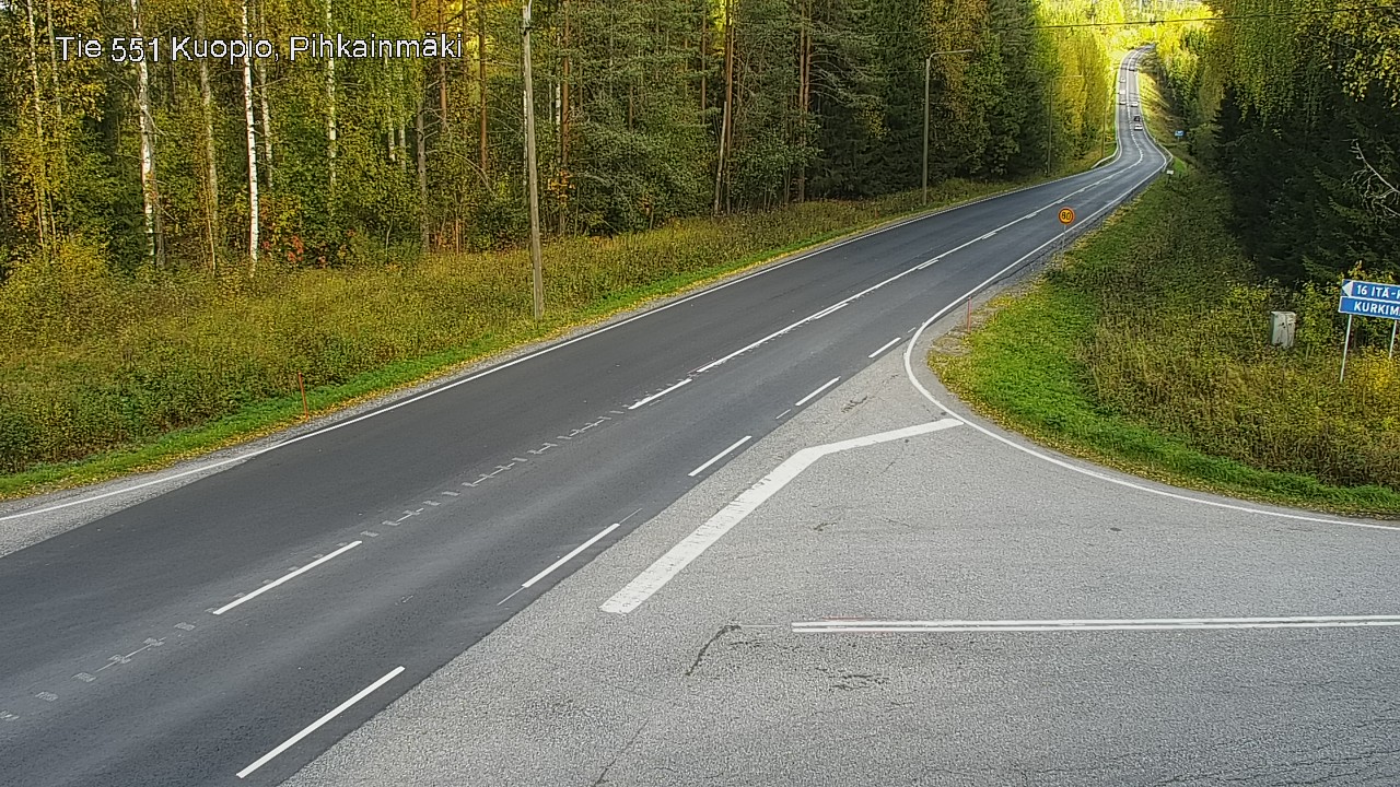 Weather Camera Image Väg 551 Kuopio, Pihkainmäki, Kuopio, Pohjois-Savo