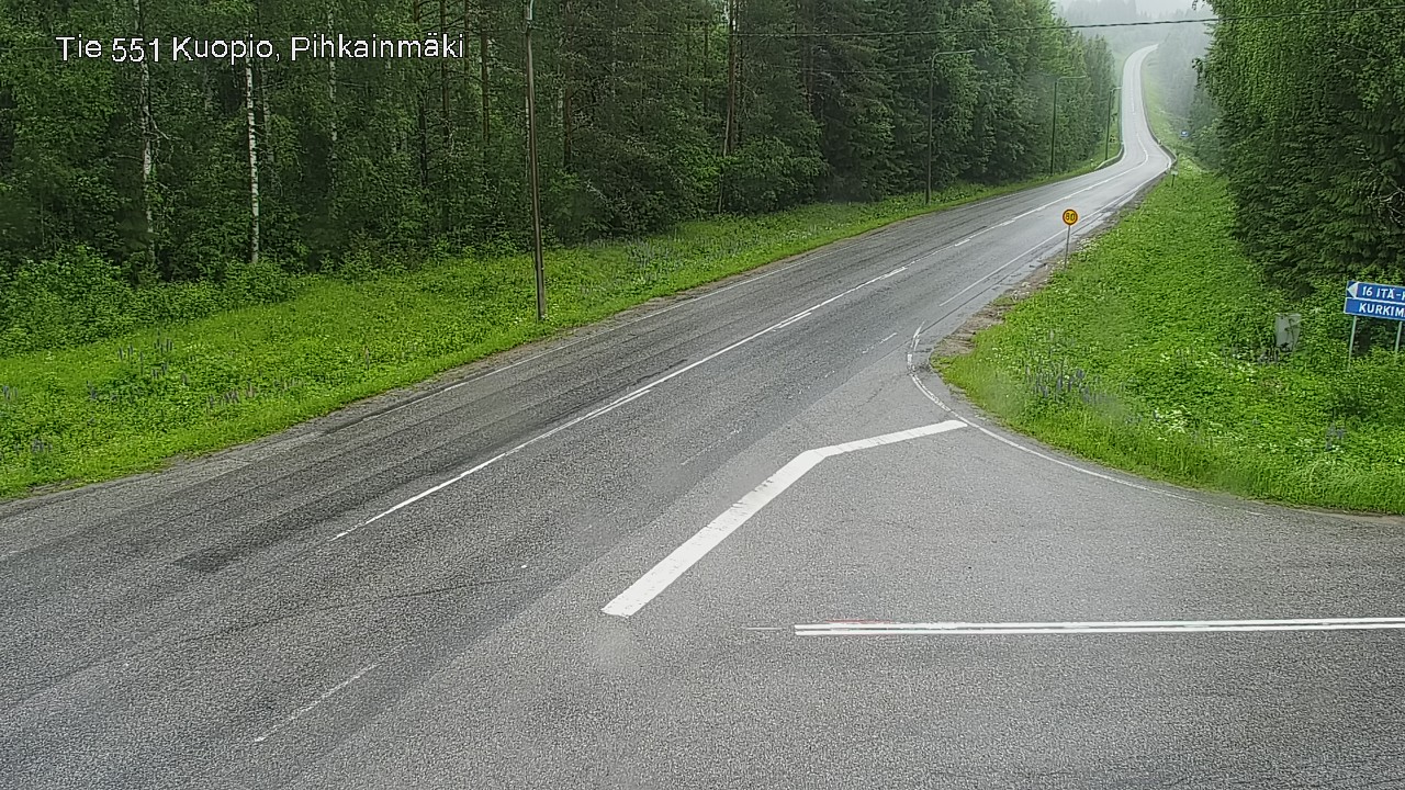 Weather Camera Image Väg 551 Kuopio, Pihkainmäki, Kuopio, Pohjois-Savo