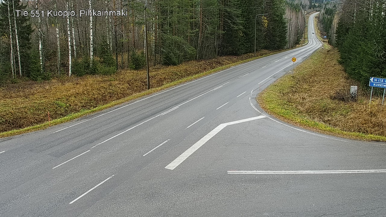 Weather Camera Image Väg 551 Kuopio, Pihkainmäki, Kuopio, Pohjois-Savo