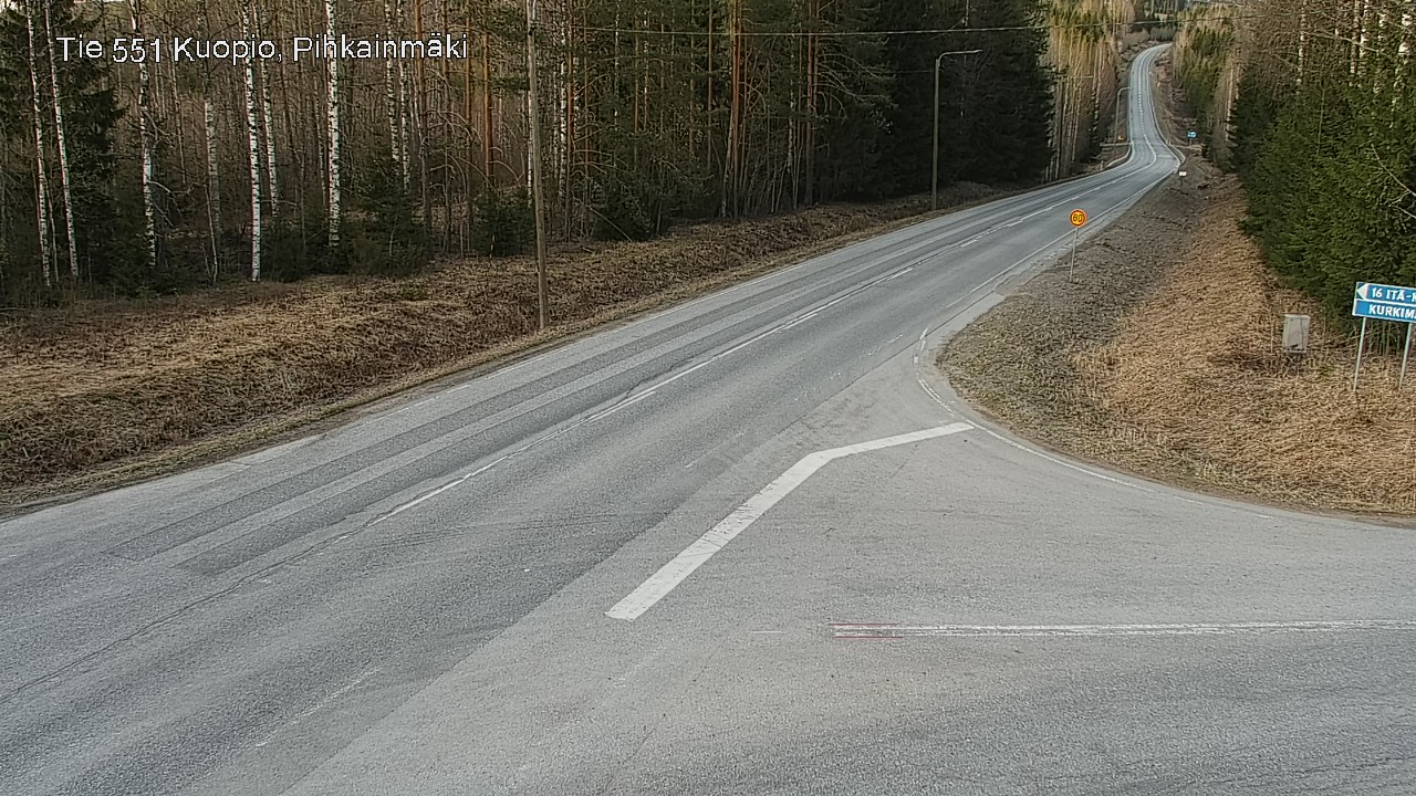 Weather Camera Image Väg 551 Kuopio, Pihkainmäki, Kuopio, Pohjois-Savo