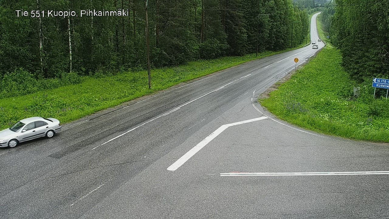 Weather Camera Image Väg 551 Kuopio, Pihkainmäki, Kuopio, Pohjois-Savo