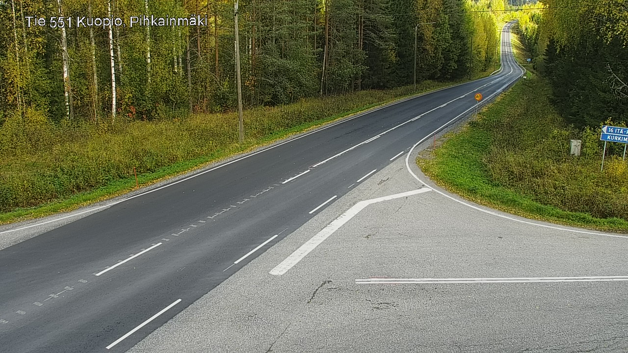 Weather Camera Image Väg 551 Kuopio, Pihkainmäki, Kuopio, Pohjois-Savo