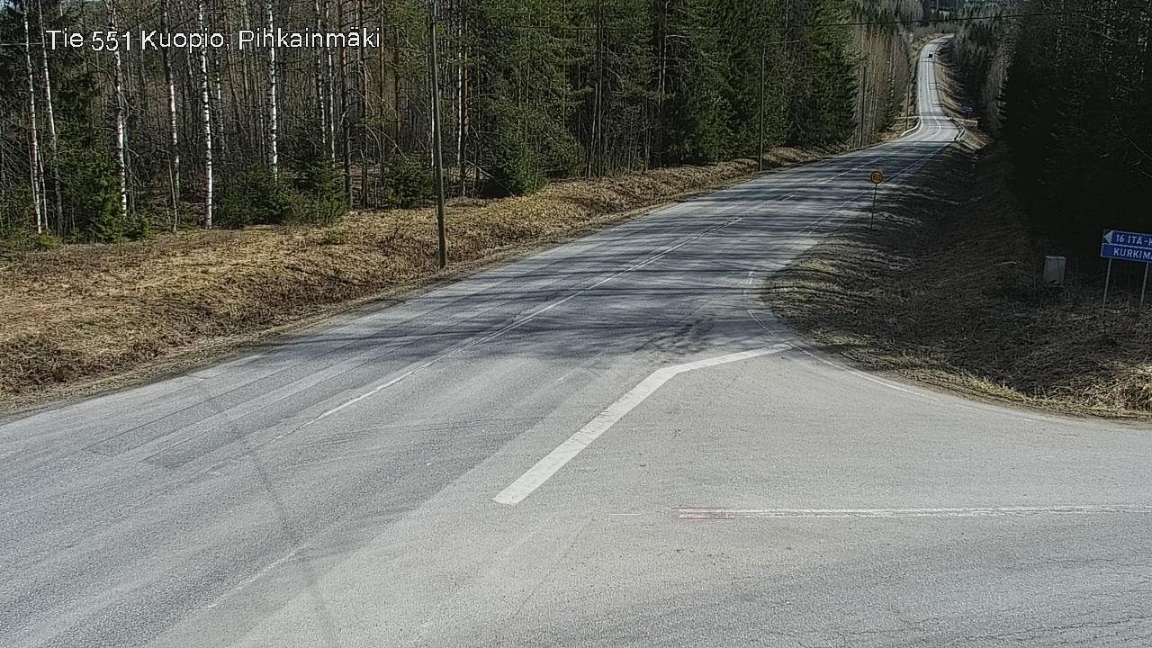 Weather Camera Image Väg 551 Kuopio, Pihkainmäki, Kuopio, Pohjois-Savo