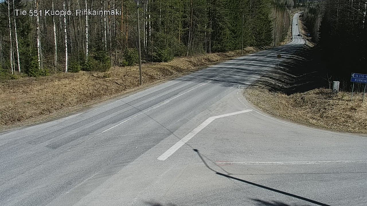 Weather Camera Image Väg 551 Kuopio, Pihkainmäki, Kuopio, Pohjois-Savo