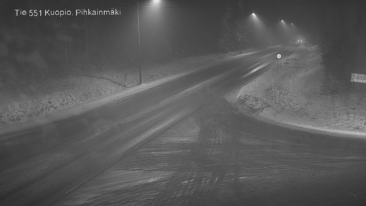 Weather Camera Image Road 551 Kuopio, Pihkainmäki, Kuopio, Pohjois-Savo