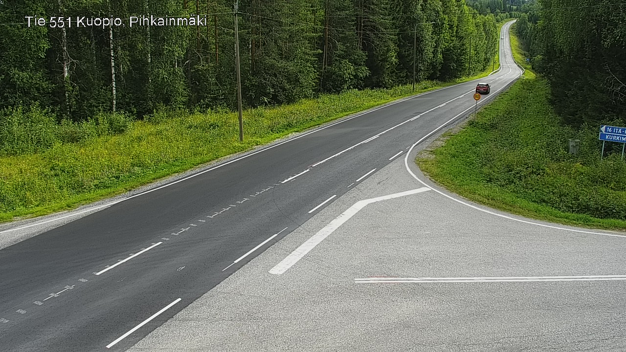 Weather Camera Image Väg 551 Kuopio, Pihkainmäki, Kuopio, Pohjois-Savo