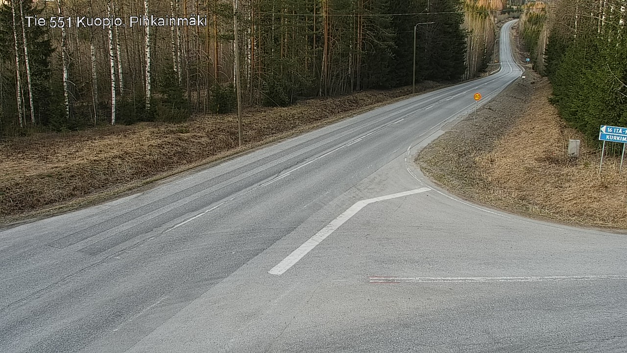Weather Camera Image Väg 551 Kuopio, Pihkainmäki, Kuopio, Pohjois-Savo