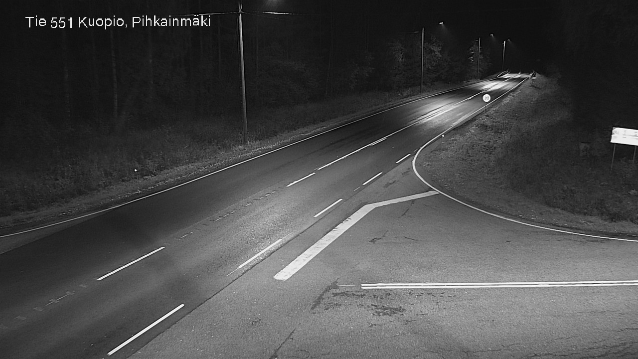Weather Camera Image Road 551 Kuopio, Pihkainmäki, Kuopio, Pohjois-Savo