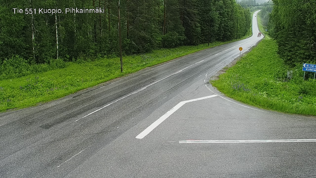 Weather Camera Image Väg 551 Kuopio, Pihkainmäki, Kuopio, Pohjois-Savo
