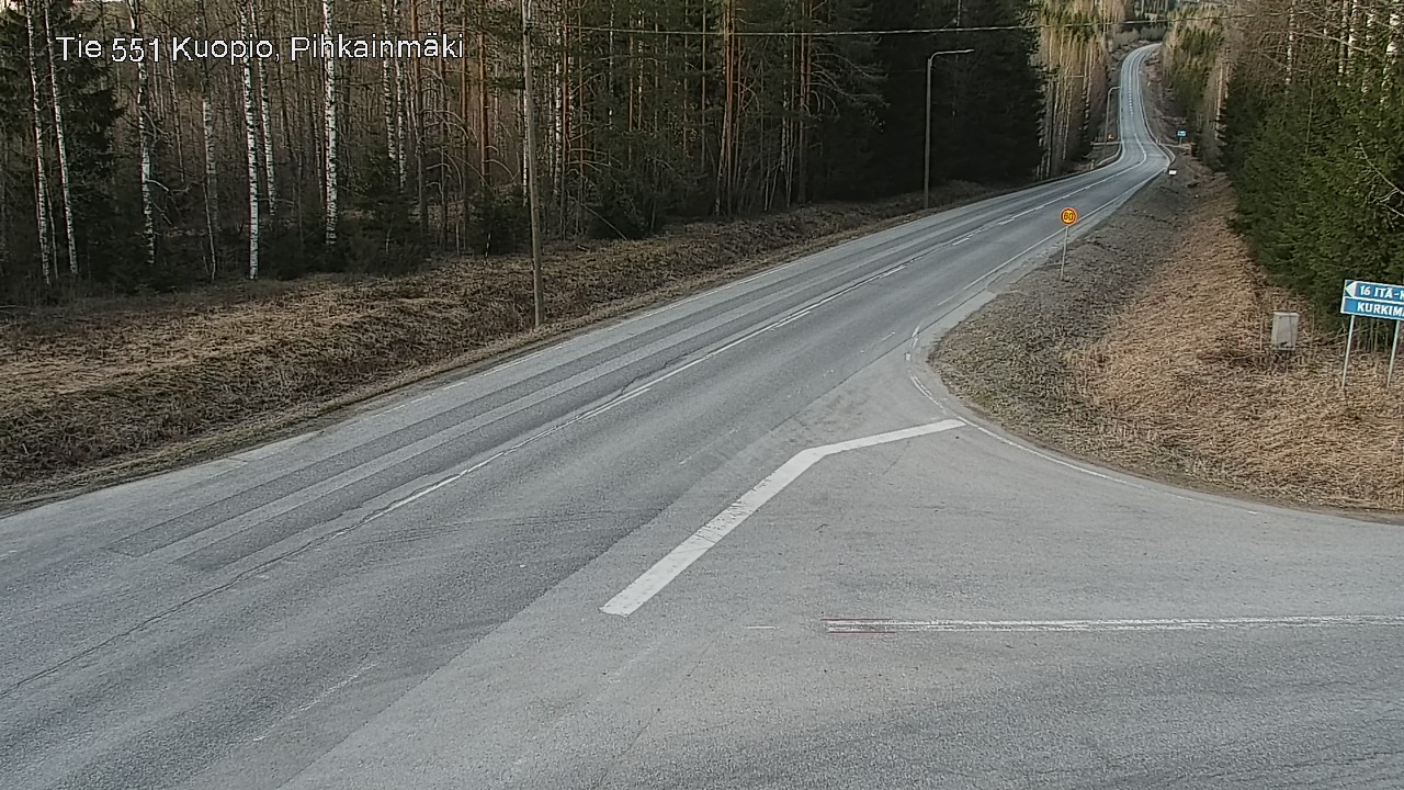 Weather Camera Image Väg 551 Kuopio, Pihkainmäki, Kuopio, Pohjois-Savo