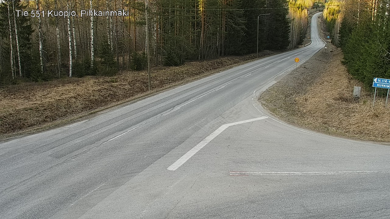 Weather Camera Image Väg 551 Kuopio, Pihkainmäki, Kuopio, Pohjois-Savo