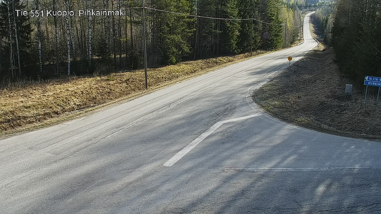Weather Camera Image Road 551 Kuopio, Pihkainmäki, Kuopio, Pohjois-Savo