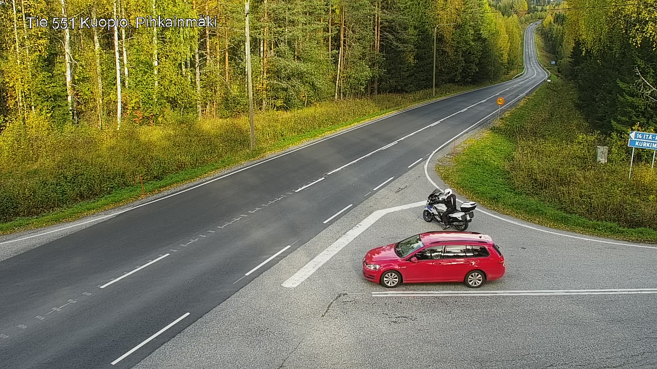 Weather Camera Image Väg 551 Kuopio, Pihkainmäki, Kuopio, Pohjois-Savo