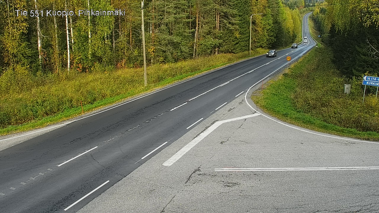 Weather Camera Image Road 551 Kuopio, Pihkainmäki, Kuopio, Pohjois-Savo