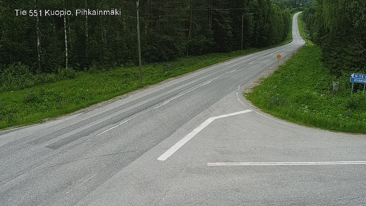 Kelikamerat Kuva Tie 551 Kuopio, Pihkainmäki, Kuopio, Pohjois-Savo
