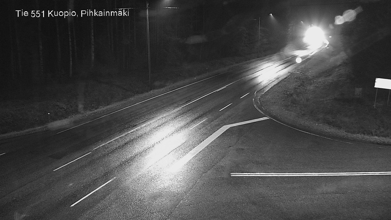 Weather Camera Image Road 551 Kuopio, Pihkainmäki, Kuopio, Pohjois-Savo