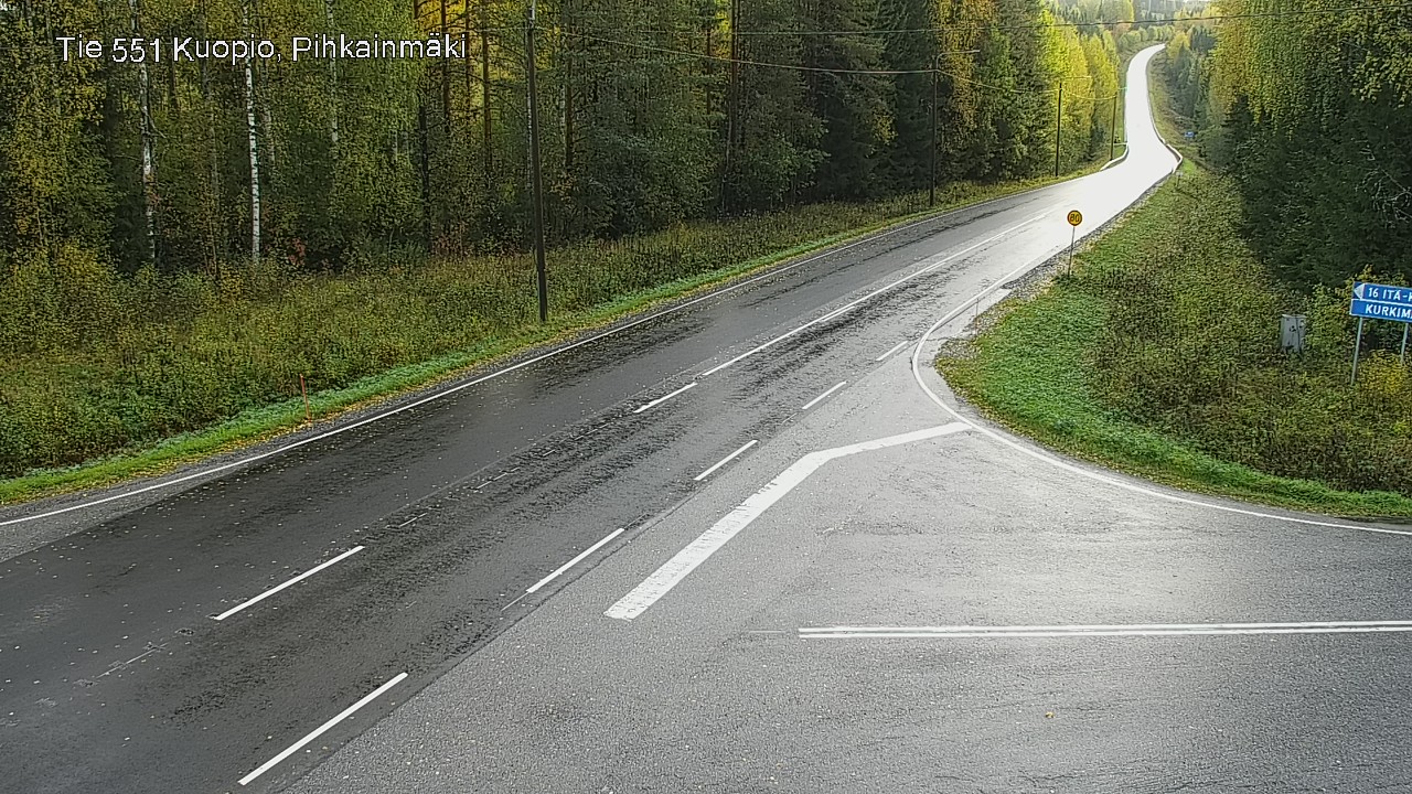 Weather Camera Image Road 551 Kuopio, Pihkainmäki, Kuopio, Pohjois-Savo