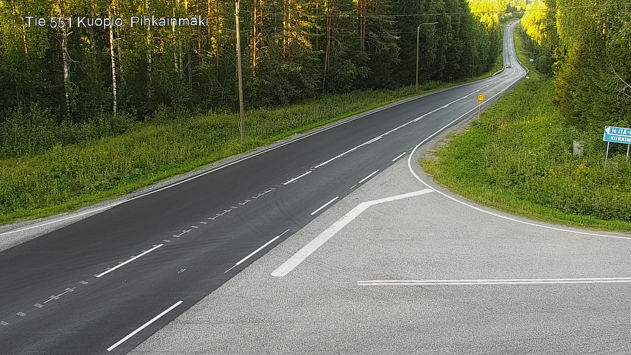 Kelikamerat Kuva Tie 551 Kuopio, Pihkainmäki, Kuopio, Pohjois-Savo