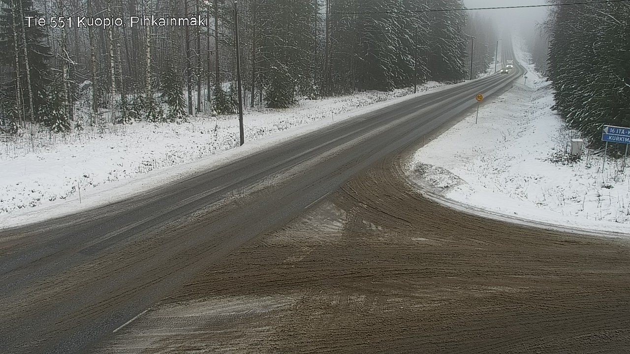 Weather Camera Image Road 551 Kuopio, Pihkainmäki, Kuopio, Pohjois-Savo