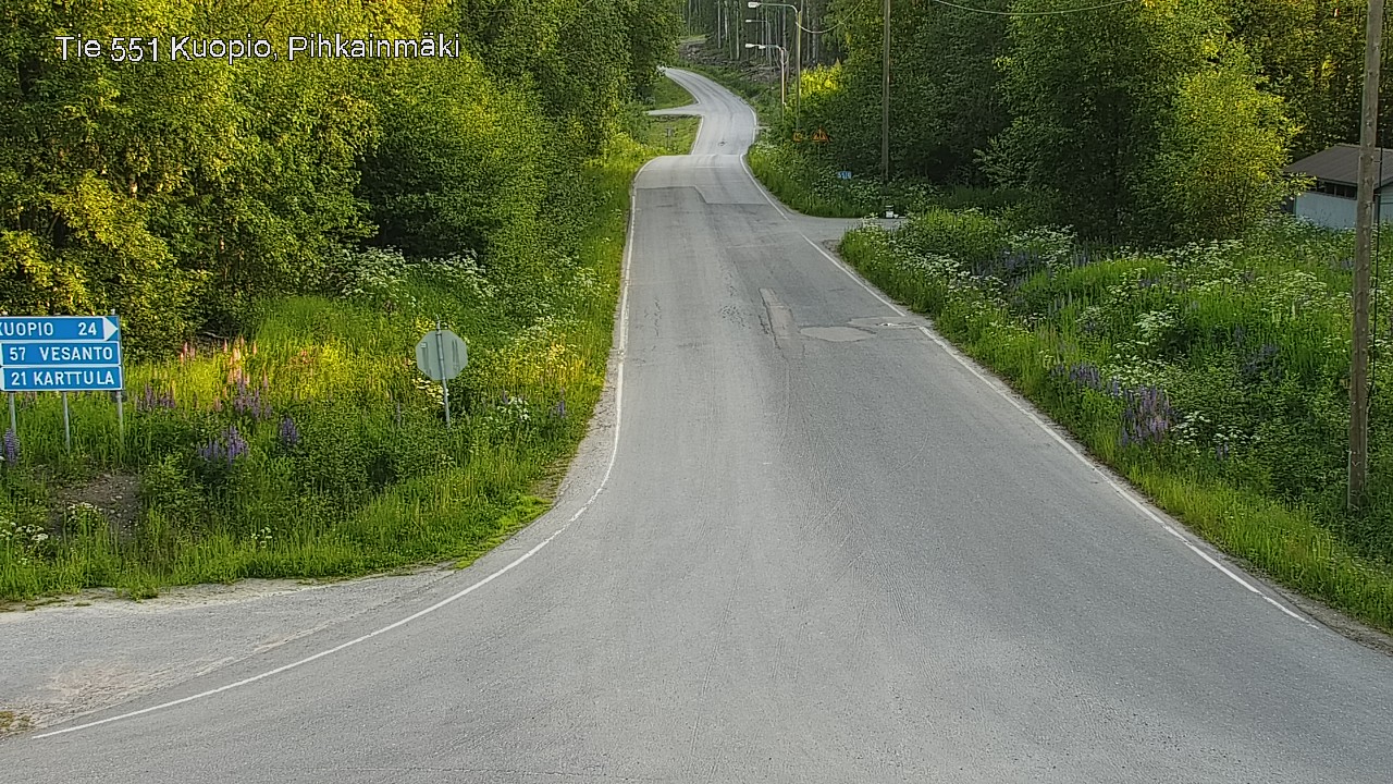 Kelikamerat Kuva Tie 551 Kuopio, Pihkainmäki, Kuopio, Pohjois-Savo