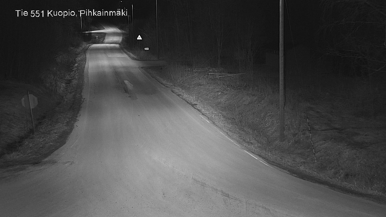 Weather Camera Image Road 551 Kuopio, Pihkainmäki, Kuopio, Pohjois-Savo