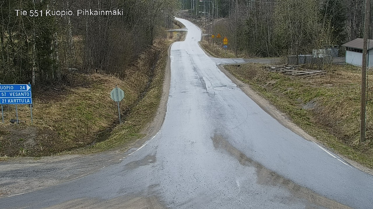 Weather Camera Image Road 551 Kuopio, Pihkainmäki, Kuopio, Pohjois-Savo