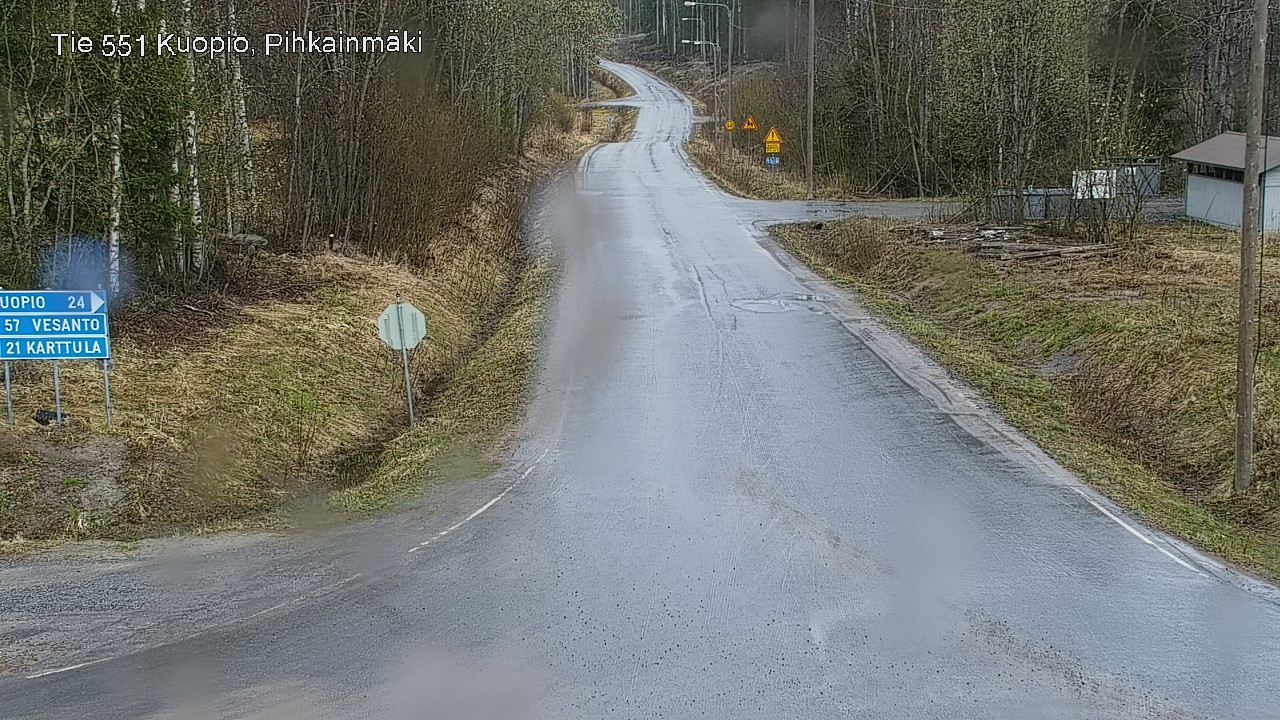 Weather Camera Image Väg 551 Kuopio, Pihkainmäki, Kuopio, Pohjois-Savo