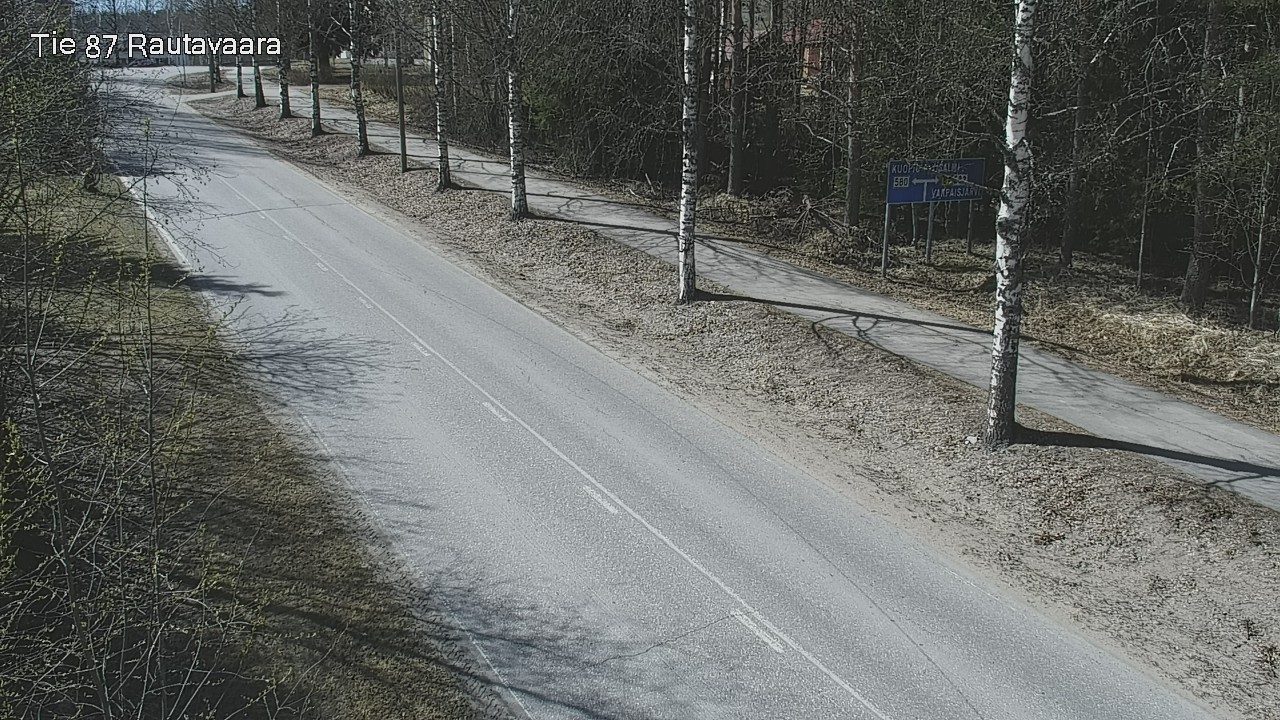 Weather Camera Image Road 87 Rautavaara, Rautavaara, Pohjois-Savo
