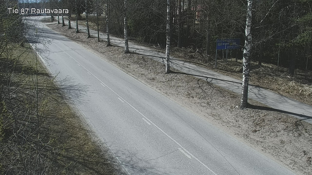Weather Camera Image Road 87 Rautavaara, Rautavaara, Pohjois-Savo
