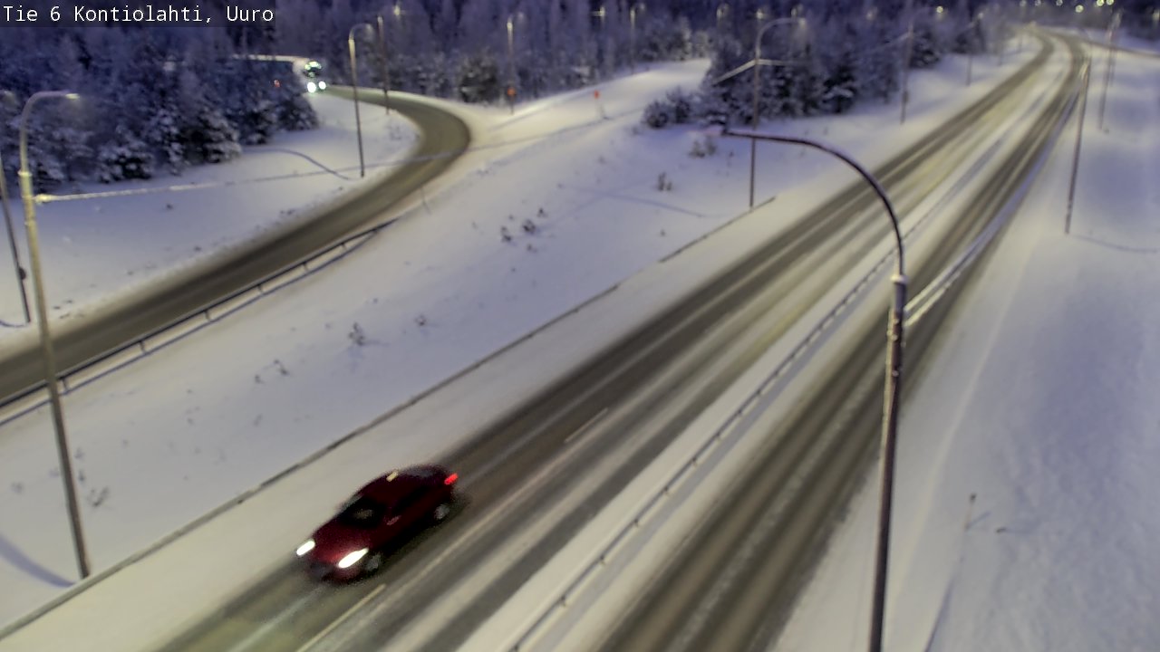 Weather Camera Image Road 6 Kontiolahti, Uuro, Kontiolahti, Pohjois-Karjala