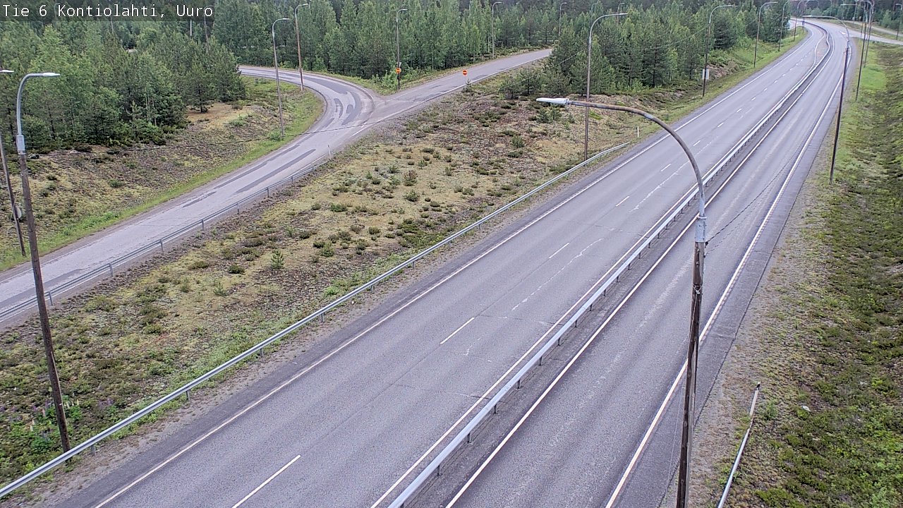Weather Camera Image Road 6 Kontiolahti, Uuro, Kontiolahti, Pohjois-Karjala