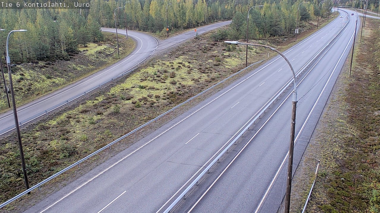 Weather Camera Image Road 6 Kontiolahti, Uuro, Kontiolahti, Pohjois-Karjala