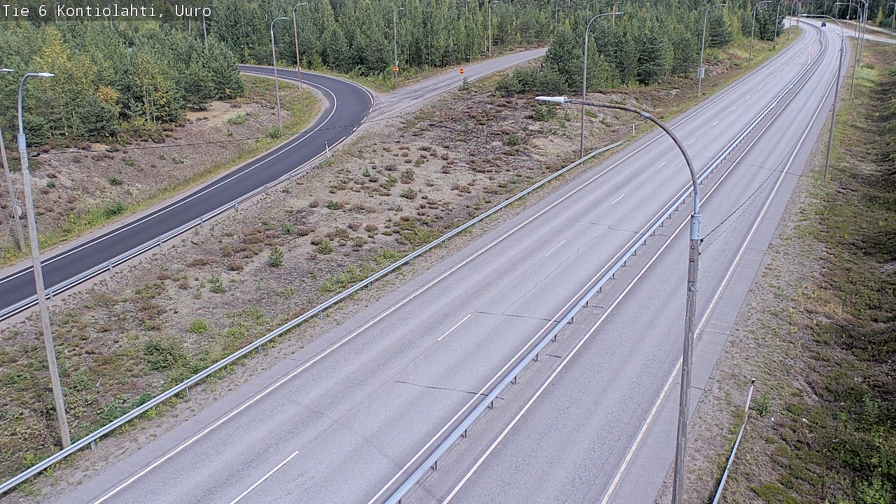 Weather Camera Image Road 6 Kontiolahti, Uuro, Kontiolahti, Pohjois-Karjala