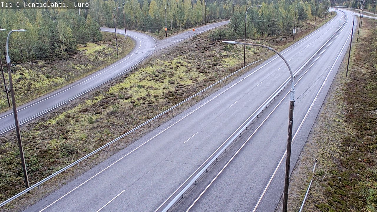 Weather Camera Image Road 6 Kontiolahti, Uuro, Kontiolahti, Pohjois-Karjala