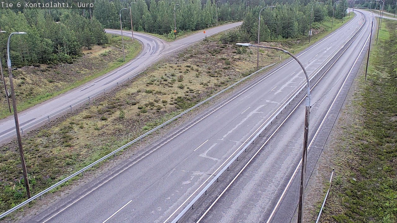 Weather Camera Image Road 6 Kontiolahti, Uuro, Kontiolahti, Pohjois-Karjala