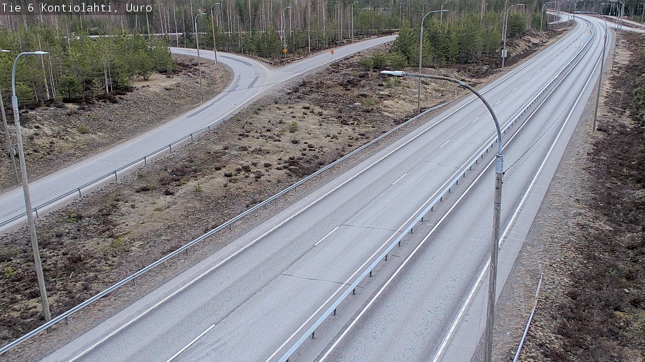 Weather Camera Image Road 6 Kontiolahti, Uuro, Kontiolahti, Pohjois-Karjala