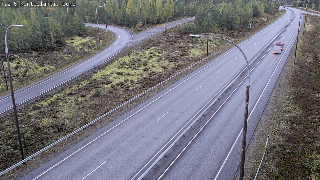 Weather Camera Image Road 6 Kontiolahti, Uuro, Kontiolahti, Pohjois-Karjala