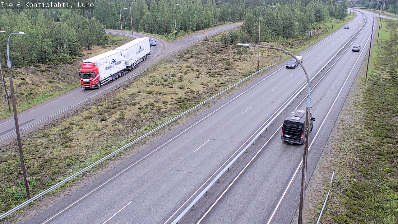 Weather Camera Image Road 6 Kontiolahti, Uuro, Kontiolahti, Pohjois-Karjala