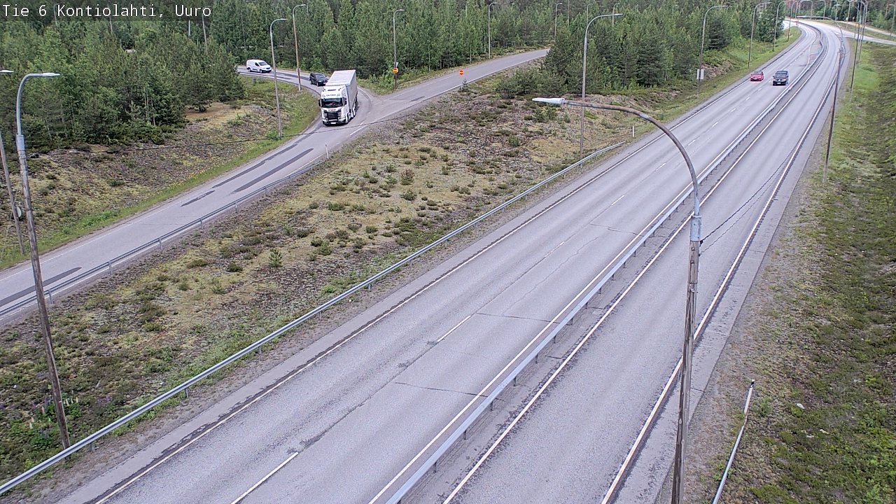 Weather Camera Image Road 6 Kontiolahti, Uuro, Kontiolahti, Pohjois-Karjala