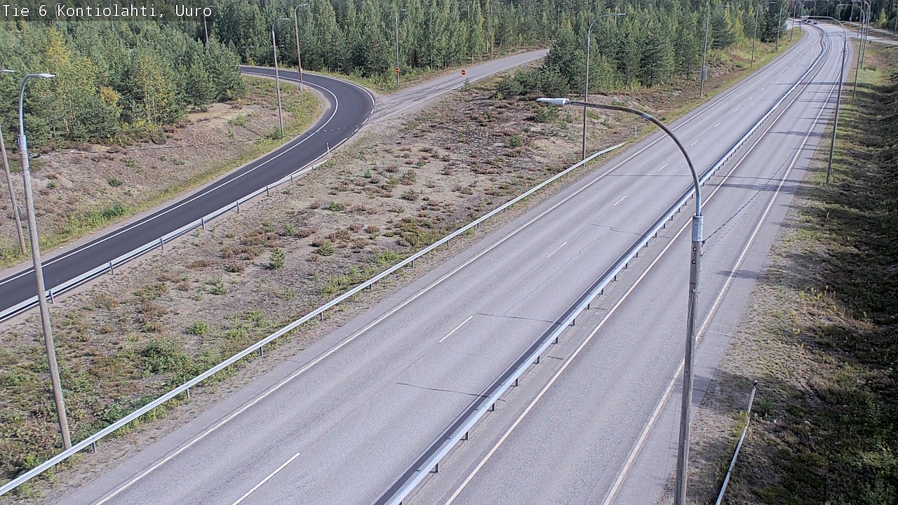 Weather Camera Image Road 6 Kontiolahti, Uuro, Kontiolahti, Pohjois-Karjala