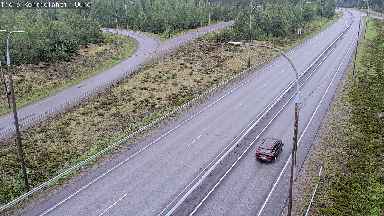 Weather Camera Image Road 6 Kontiolahti, Uuro, Kontiolahti, Pohjois-Karjala