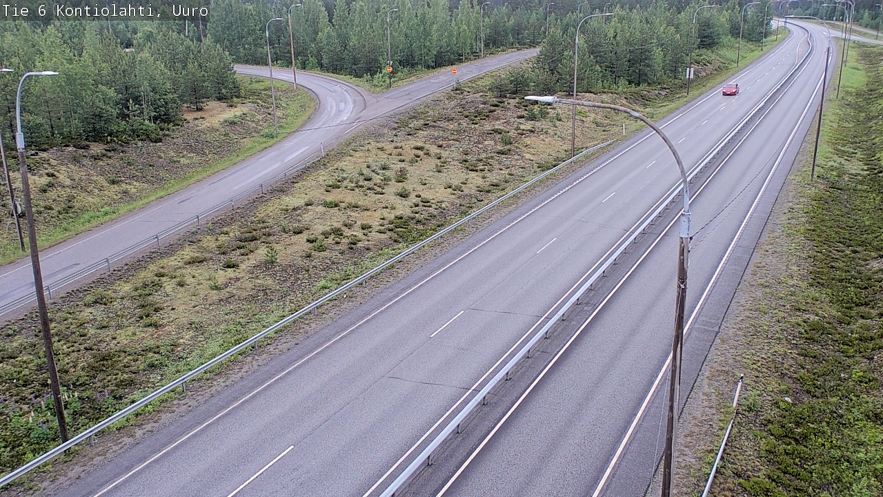 Weather Camera Image Road 6 Kontiolahti, Uuro, Kontiolahti, Pohjois-Karjala